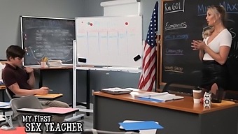 Naughty America - Blonde Teacher Jordan Maxx Wants To Help Her Student Achieve Success...And Stiffens Their Weight.