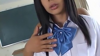 Aya Seto, A Beautiful Asian Schoolgirl, Is In Love With An Oriental Student.