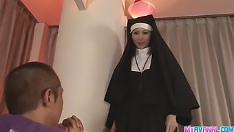 Unholy Nun Shitty Rika Sakurai Gets It In Her Backside.