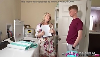 Blonde Stepmom With Big Tits Tempts Stepson With Taboo Bribes