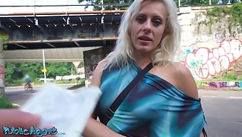 Blonde Milf With Big Boobs And Juicy Pussy Gets Face Fucked In Public