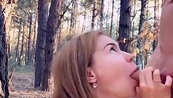 Blonde Babe Takes A Hard Pounding In The Woods And Gets Her Asshole Dripping With Cum