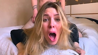 Blonde Bombshell Gets Cuckolded And Fucked On Camera