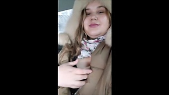 Chubby Cutie With Big Tits Pleasures Herself In The Back Seat Of A Cab