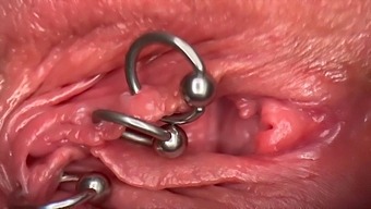 Intense And Up-Close Video Of A Pierced Clit And Vagina Getting Wet And Even Experiencing Urination Inside