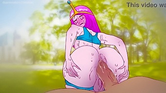 Cartoon Princess Bubblegum Banged Outdoors For Sweets In Hentai-Style Anime