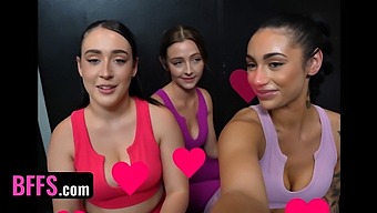 Serena Hill And Friends Get Down And Dirty In A Steamy Gym Session