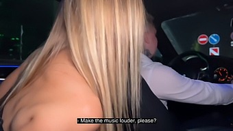 Intense Couple Explores Public Sex In A Business Taxi With A Stunning Young Woman