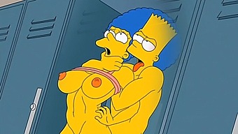 Marge'S Intense Orgasm As She Receives Cum In All Her Openings / Hentai / Manga