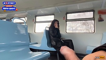 Public Train Adventure With A Kinky Stranger And A Fun Cumwalk